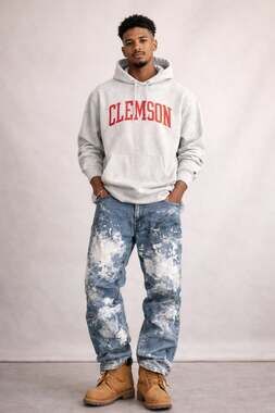 Vintage Champion Reverse Weave Clemson Sweatshirt Hoodie